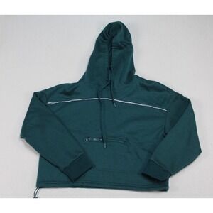 Hind Running Hoodie Women Medium Green Excellent Zip Pocket Reflective Pullover
